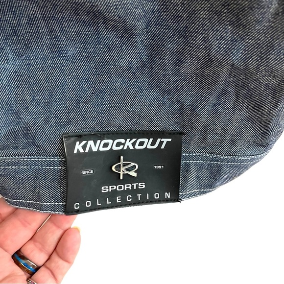 Knockout Jeans Los Angeles Mens Light Blue Denim Jacket Size XXXL Hip Hop Y2K - Picture 5 of 14
